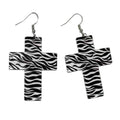 Zebra Cross Earrings