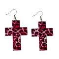 Pink Leopard Earrings